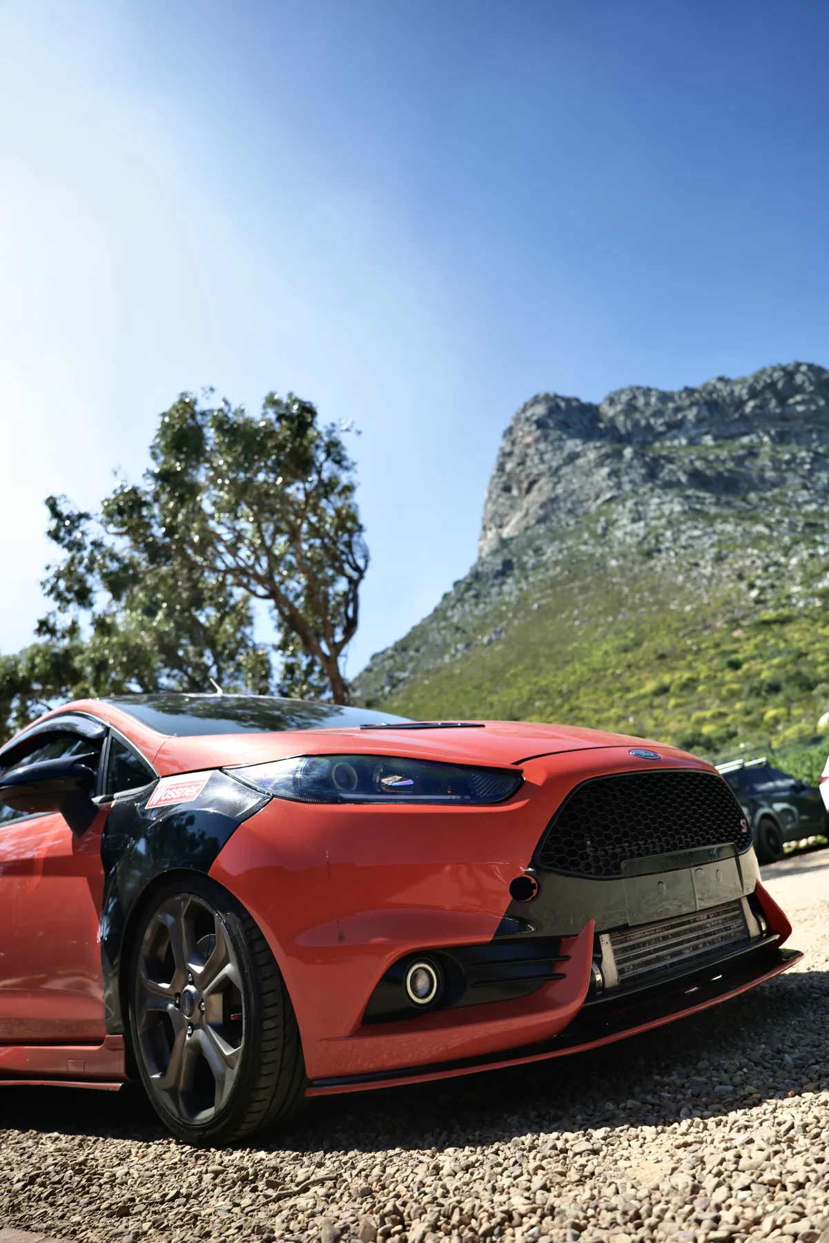 Red automotive photograph